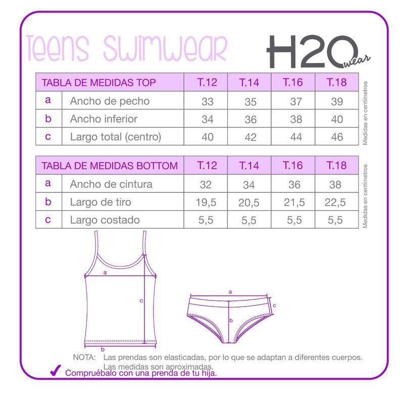 Teens Niña Tankini UV+30 Vuelos Tela Tropical Rosado-2