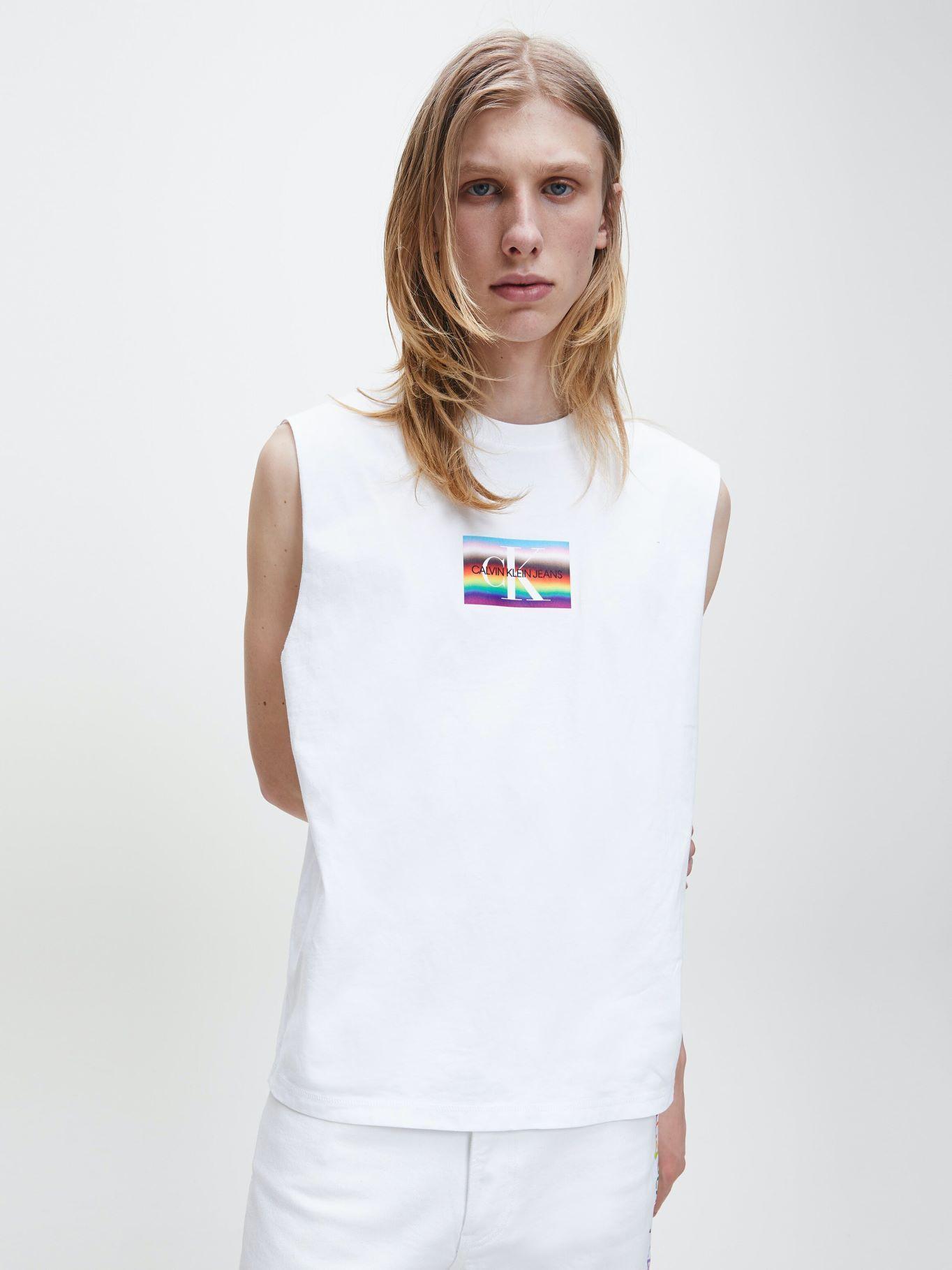 Polera Pride Small Flag  Blanco Calvin Klein-0
