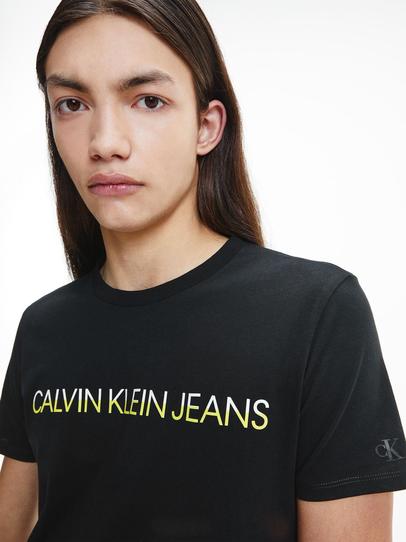 Polera Mixed Technique Negro Calvin Klein Hombre-2