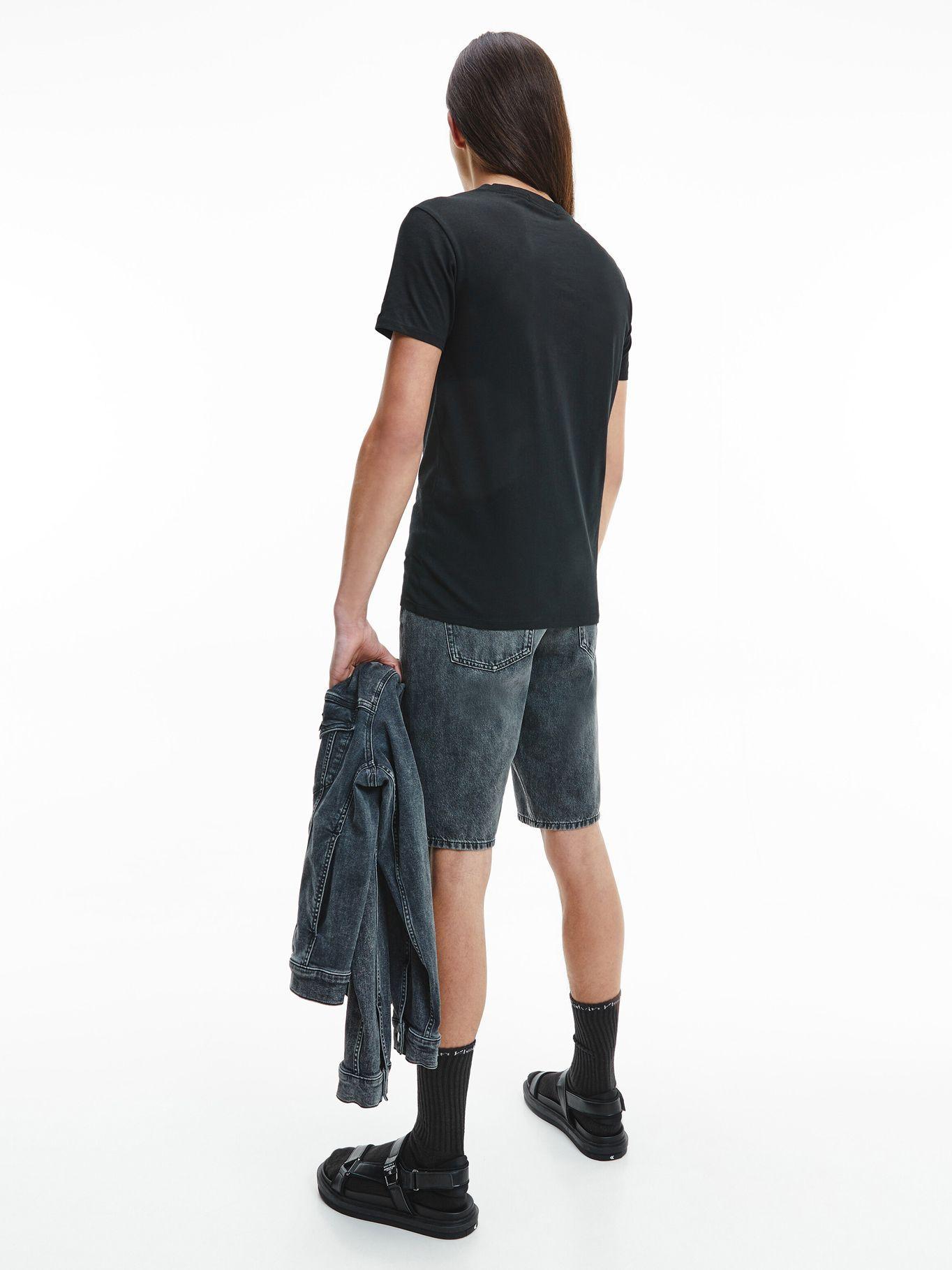 Polera Mixed Technique Negro Calvin Klein Hombre-1