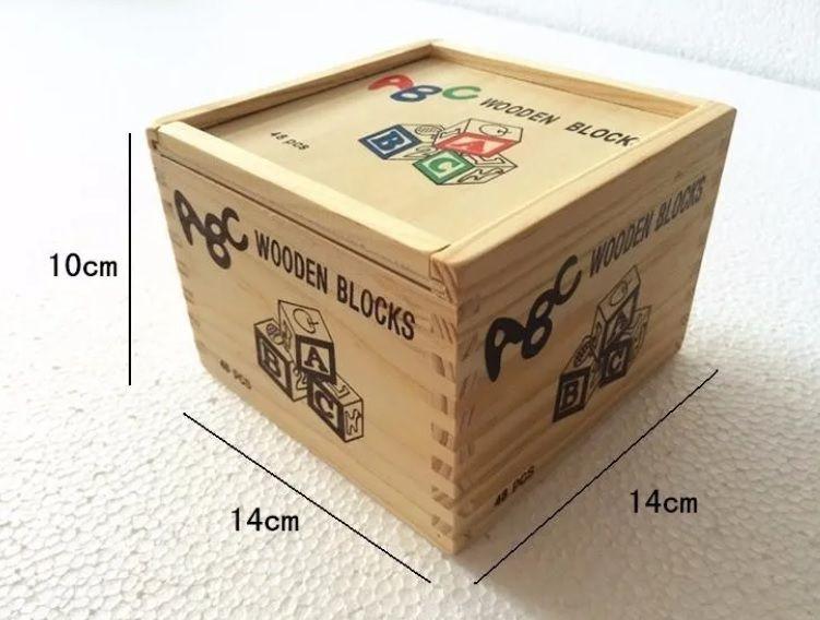 Cubo De Madera 48 Piezas Juguete Didactico Letras Y Numero-2