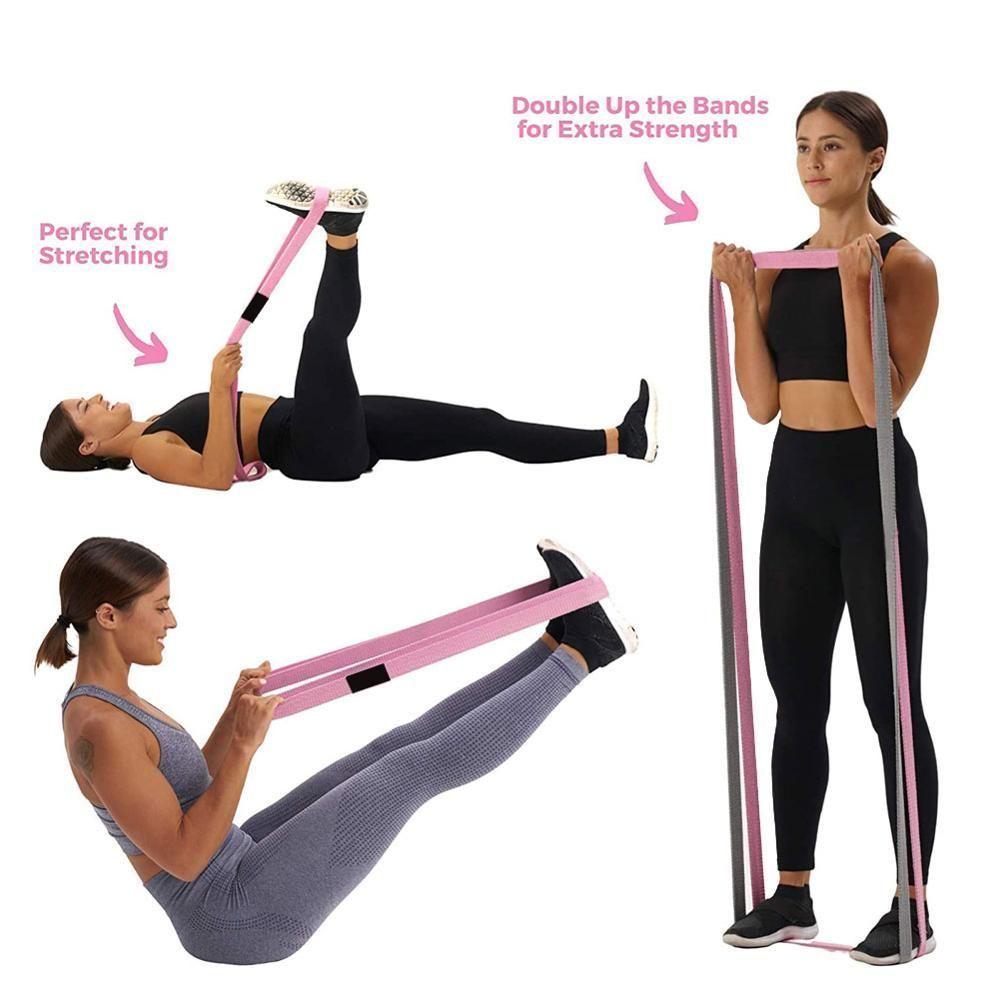 Set 3 Bandas Tela Loop Largas Ligas Elásticas Fitness 2mtrs-3
