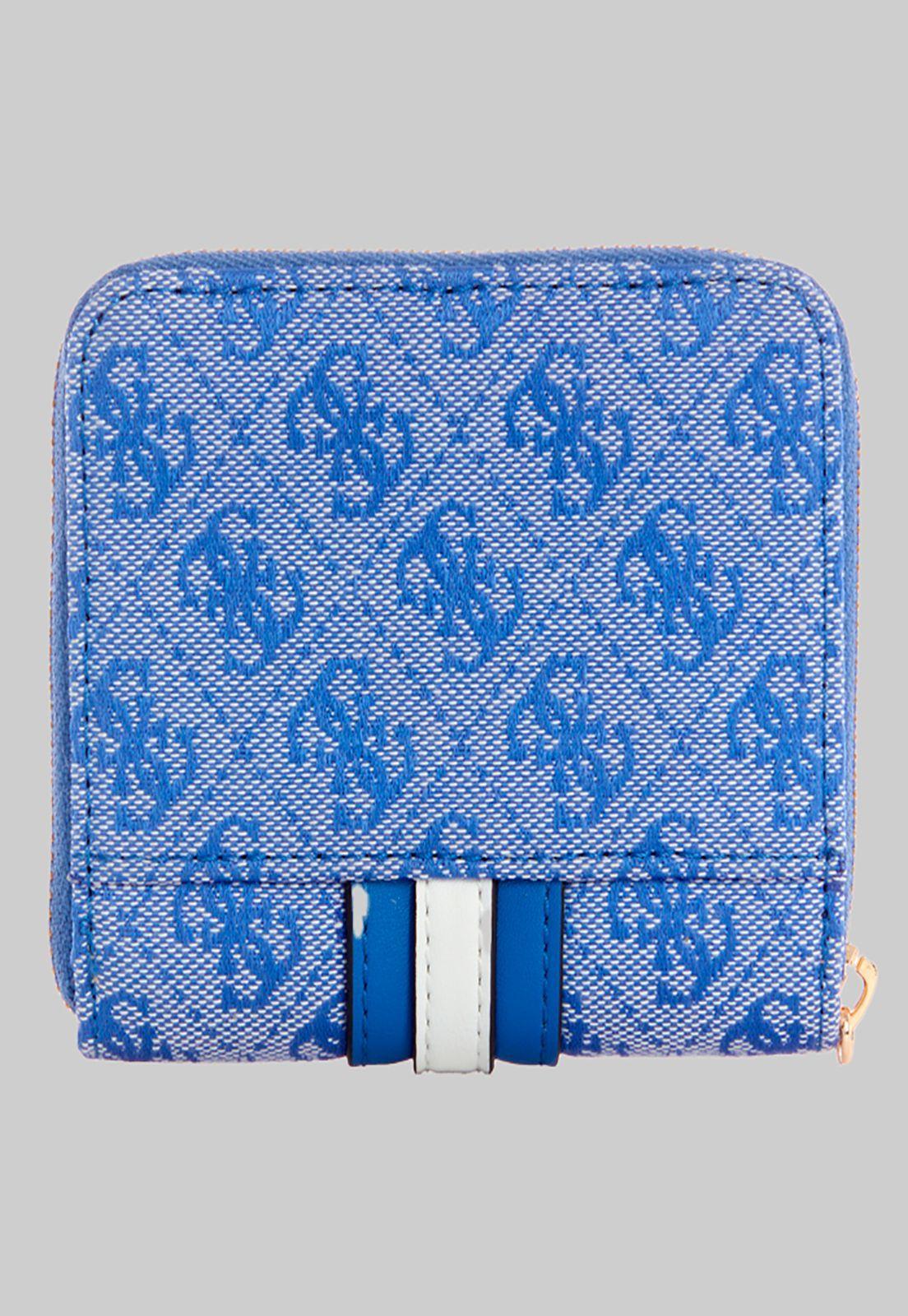 Billetera Kasinta Slg Small Zip Around Azul Guess-1