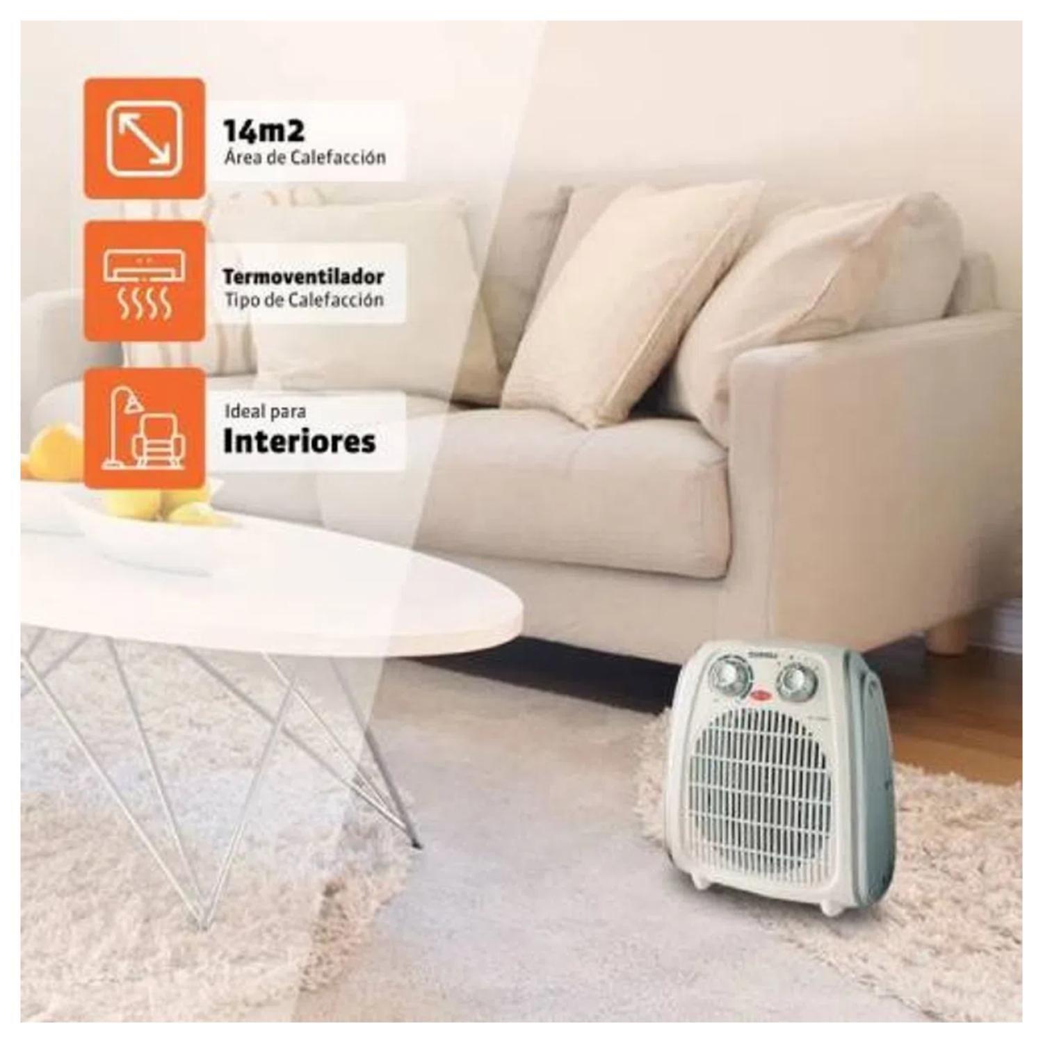 Calefactor Termoventilador 1800W 2Vel Blanco-3