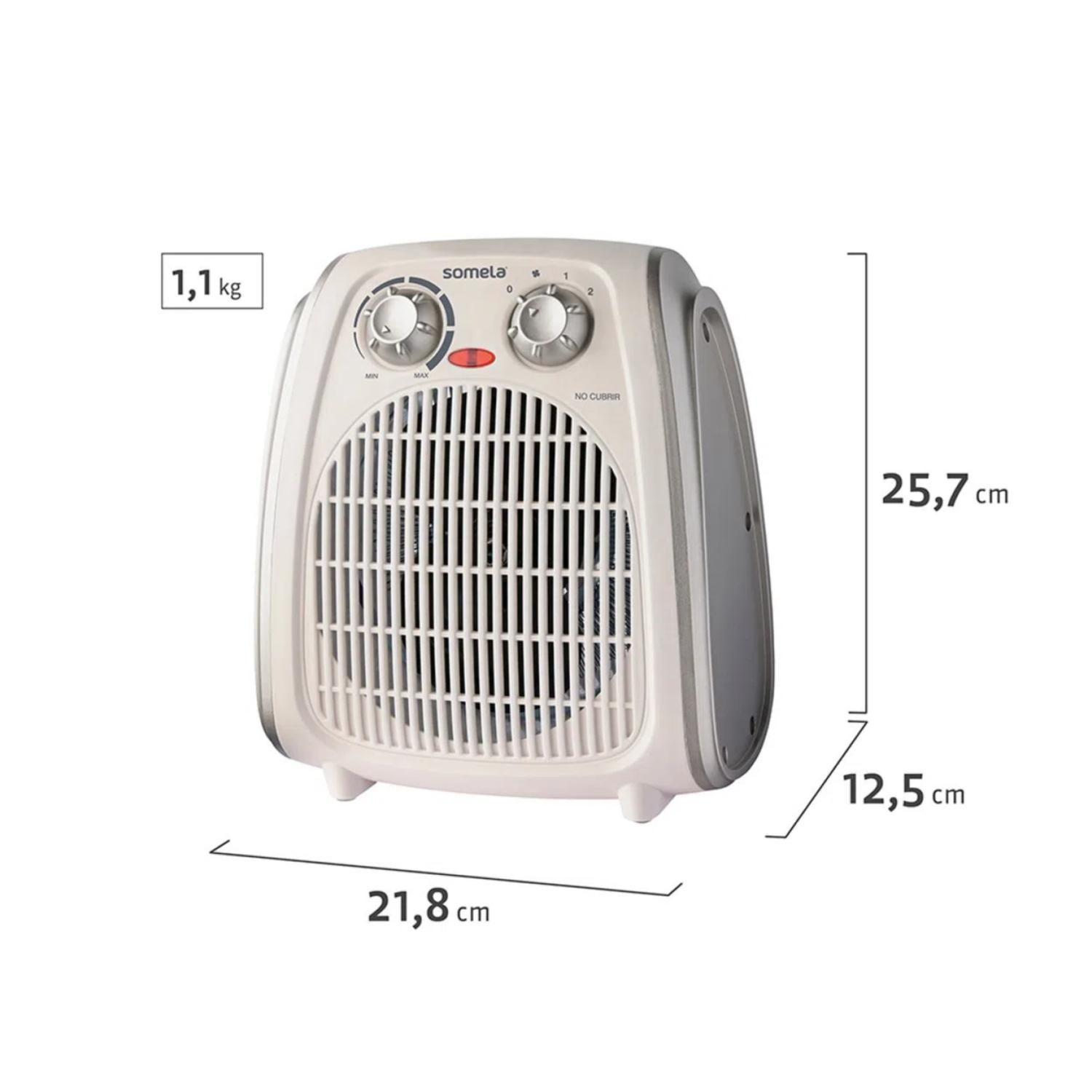 Calefactor Termoventilador 1800W 2Vel Blanco-1