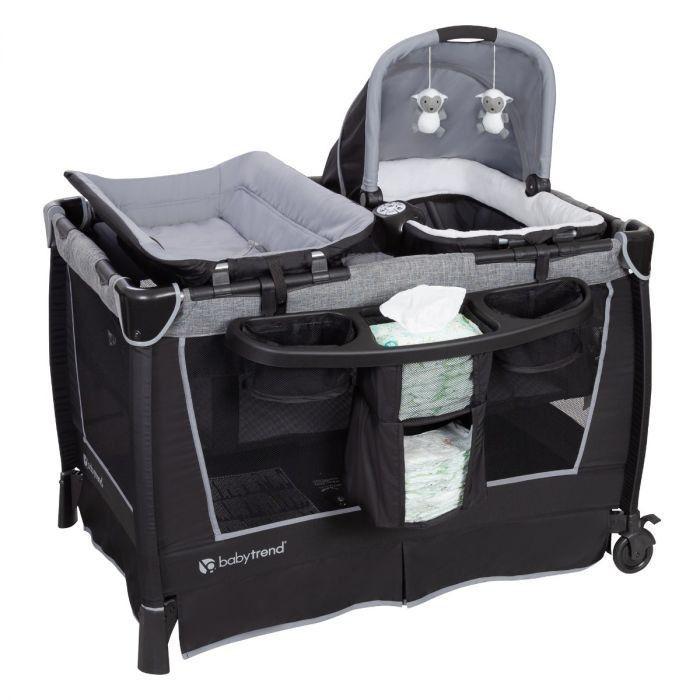 Cuna Corral Pack & play Wishper Gray de Baby Trend-0