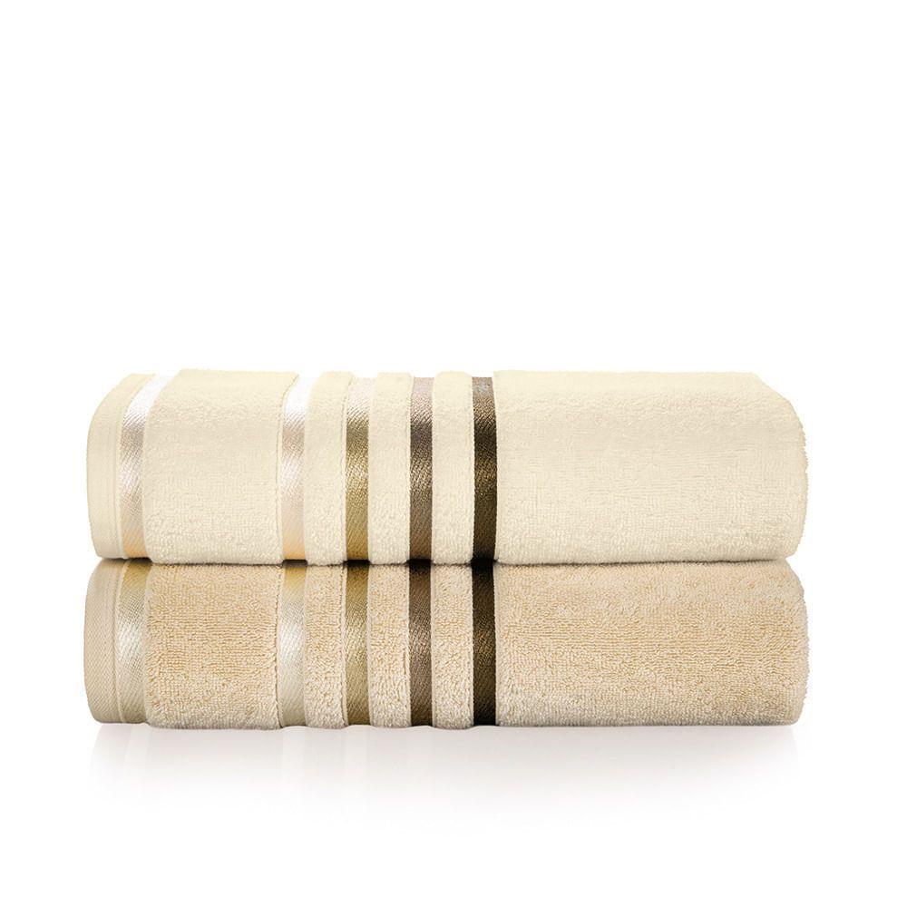 Juego de toallas 2 piezas Lumina Ivory/Beige-0
