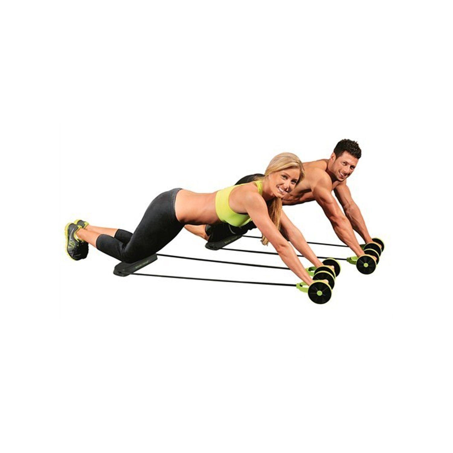 Rueda de Ejercicio Abdominal Con Bandas Elásticas Fitness-2
