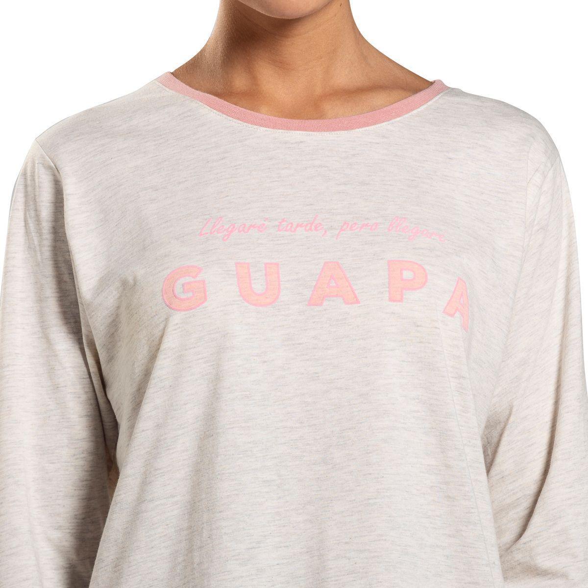 Pijama Top Algodón Invierno Mujer C3-2