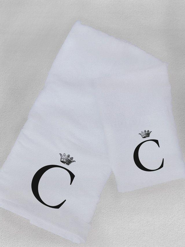 Juego de Toallas mano y visita Letras Corona C-1