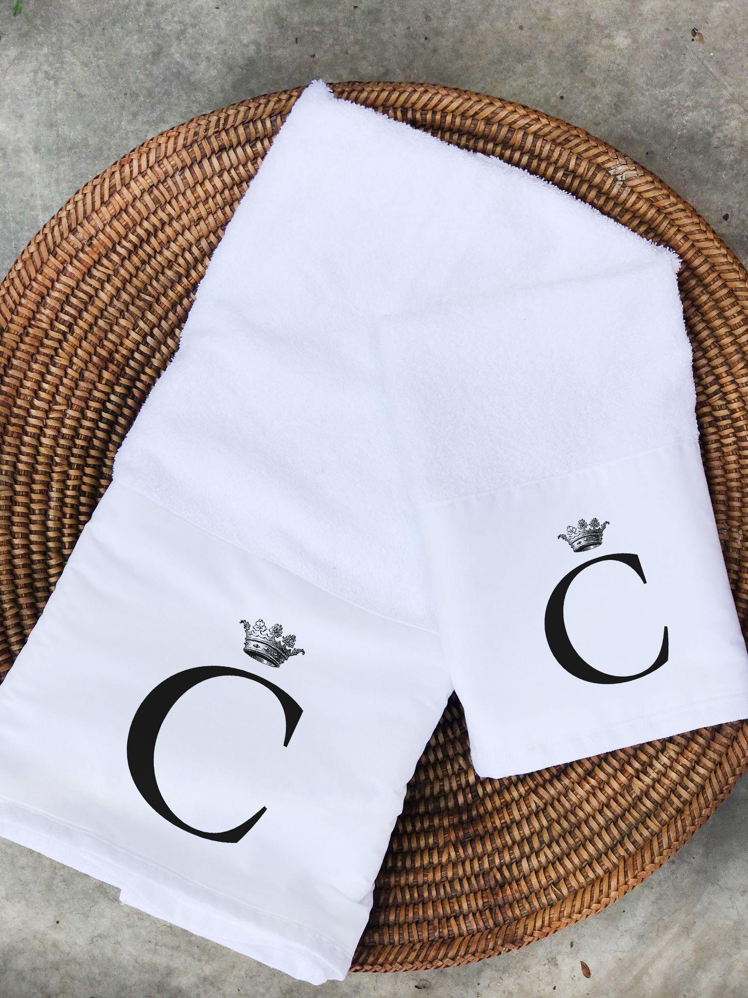 Juego de Toallas mano y visita Letras Corona C-2
