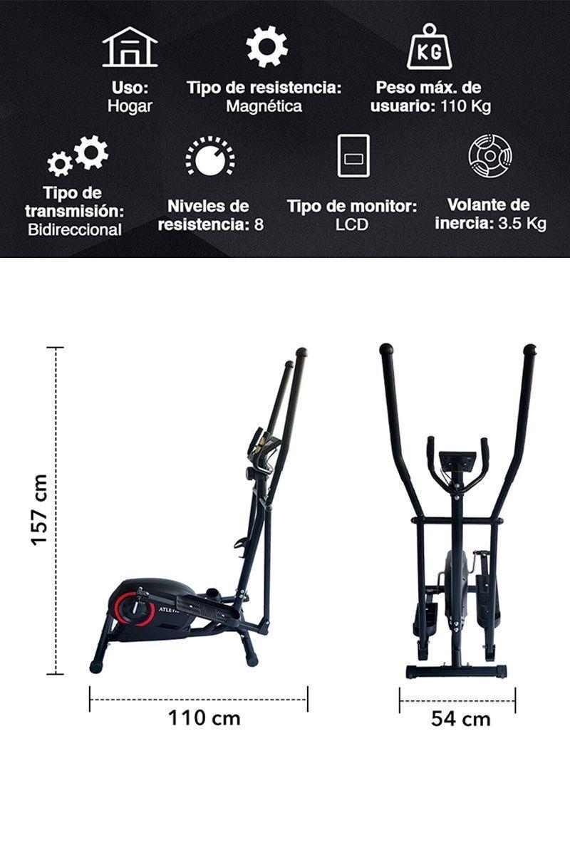 Bicicleta Elíptica Atletis YQ-2303B Negro-2