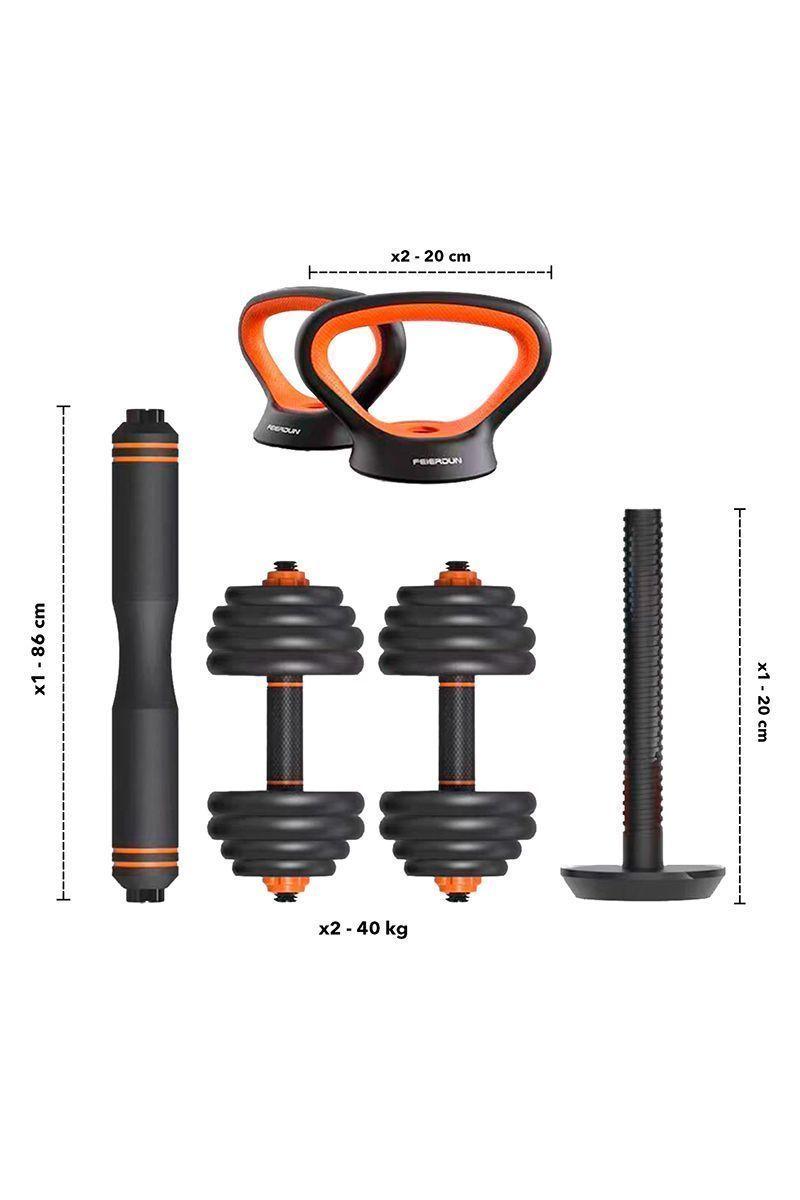 Pack Bicicleta Home Fitness + Set Pesas 40 Kg Kettlebel-2