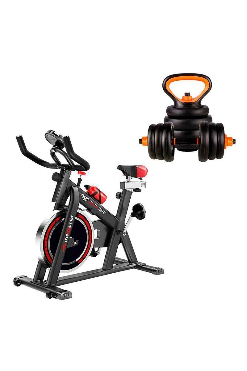 Pack Bicicleta Home Fitness + Set Pesas 40 Kg Kettlebel-0