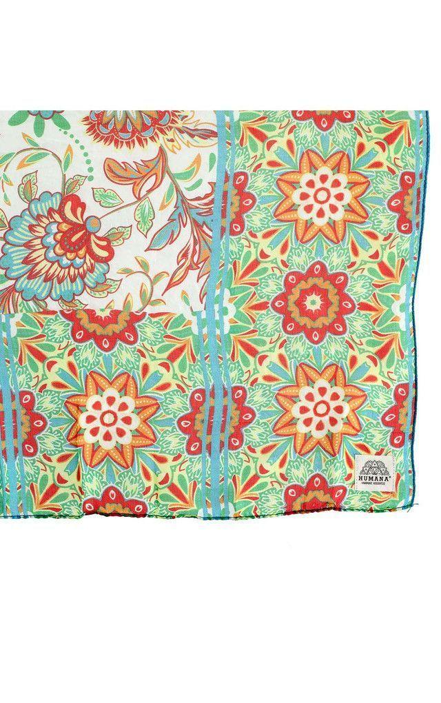 Pañuelo Seda Garden Verde  Humana-1