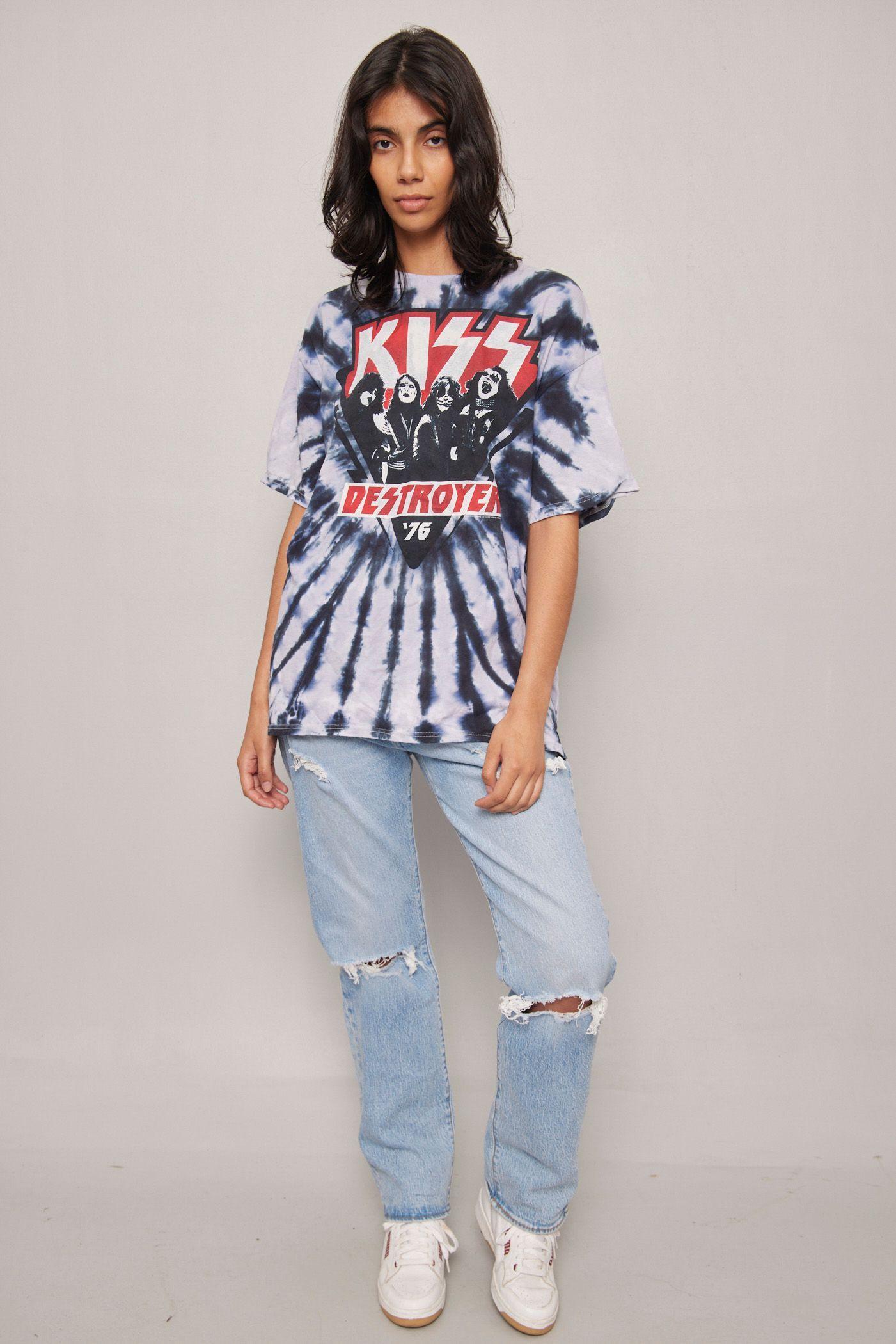 Polera casual  multicolor liquid blue talla XL-3