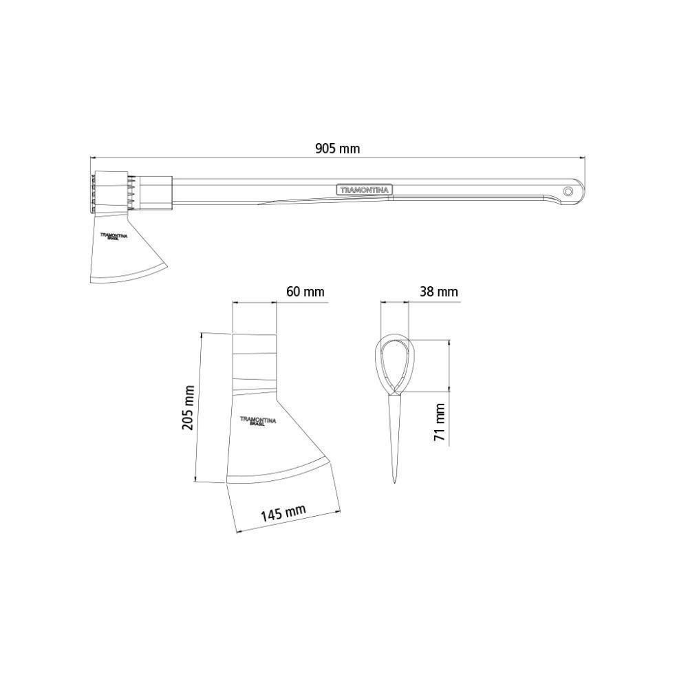 Hacha Pesada, C/Mango 90Cms Tramontina-3