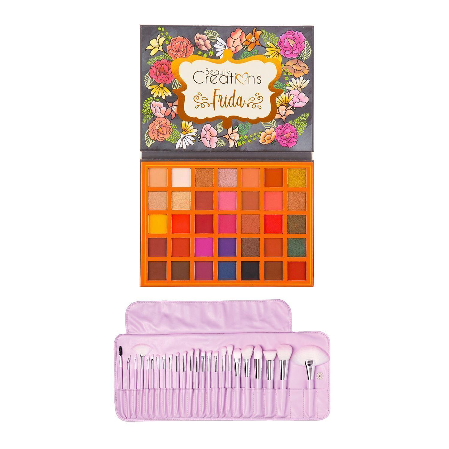 Pack Paleta De Sombra “Frida” + Set 24 Brochas Pastel Marshmallow de Beauty Creations-0