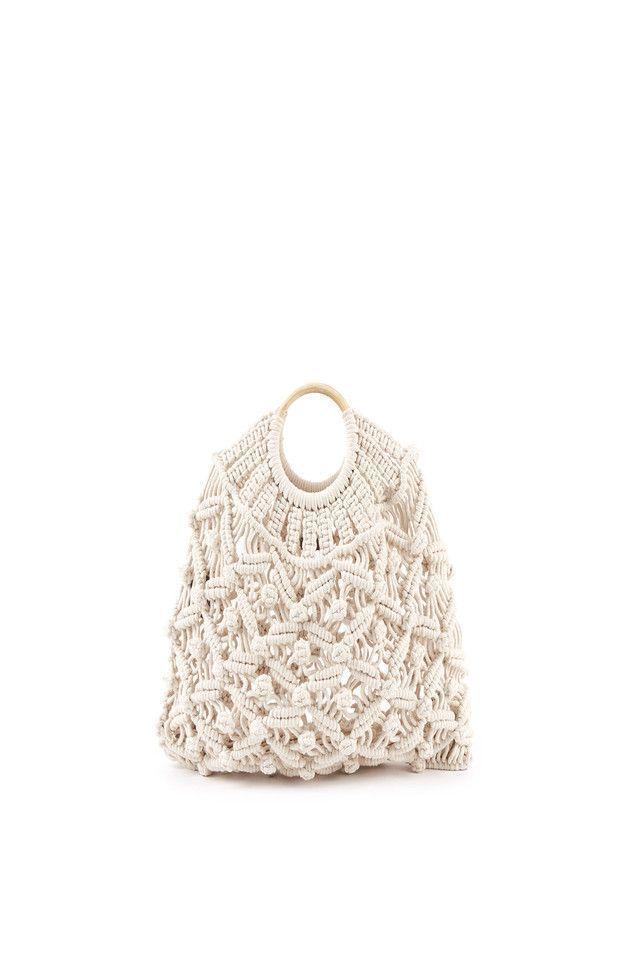 Cartera Beige Macrame Humana-1