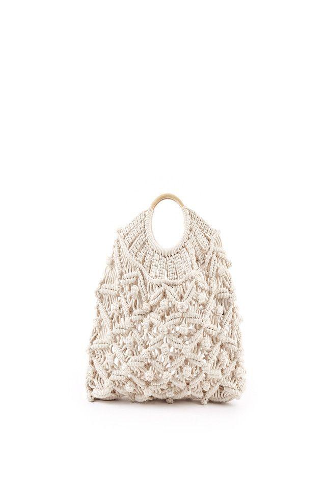 Cartera Beige Macrame Humana-0