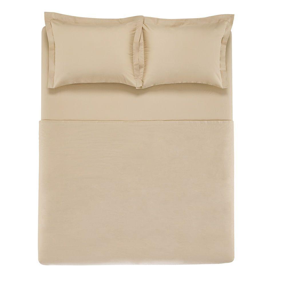 Juego de sábanas Karsten Liss 2 plazas 180 hilos Beige-1