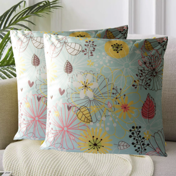 Set de Cojines De Terciopelo Diseño Verano Modelo G 45 X 45CM-1