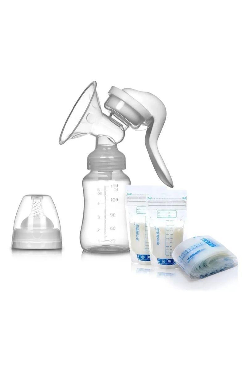 Extractor De Leche Manual + 30 Bolsas Almacenadora De Leche-0