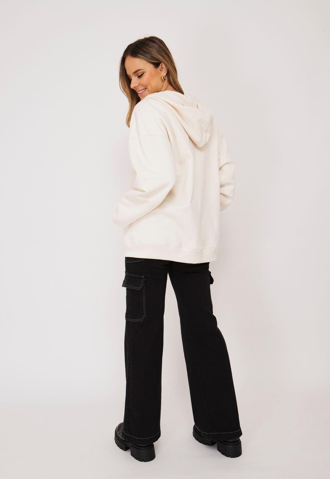 Polerón Joaqui Con Cierre Y Capucha Crudo Efesis-3