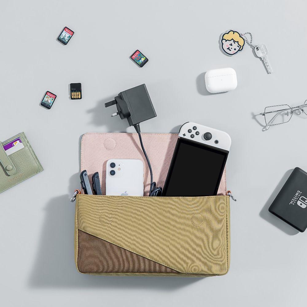 Tomtoc Lady Bolso Para Nintendo Switch OLED - Khaki-7
