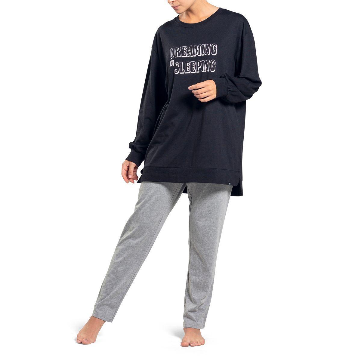 Pijama Top Invierno Algodón Mujer C1-0