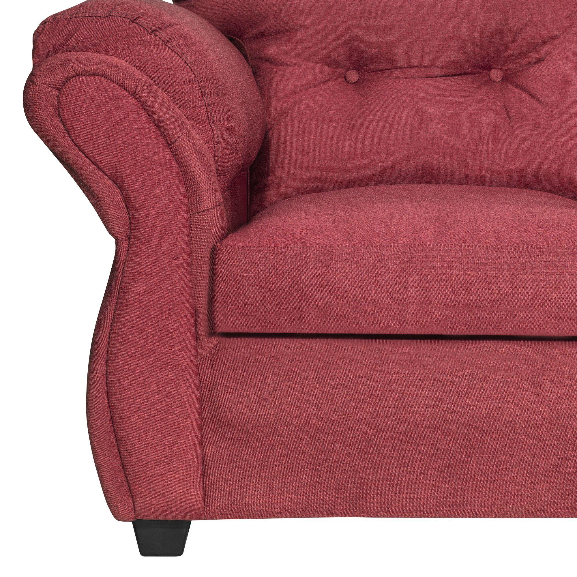Sofa Seccional 3-2 Catalina Burdeo-3