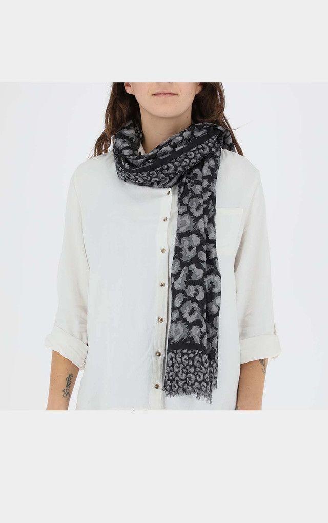 Pañuelo Estampado Leopardo Negro i-D-1