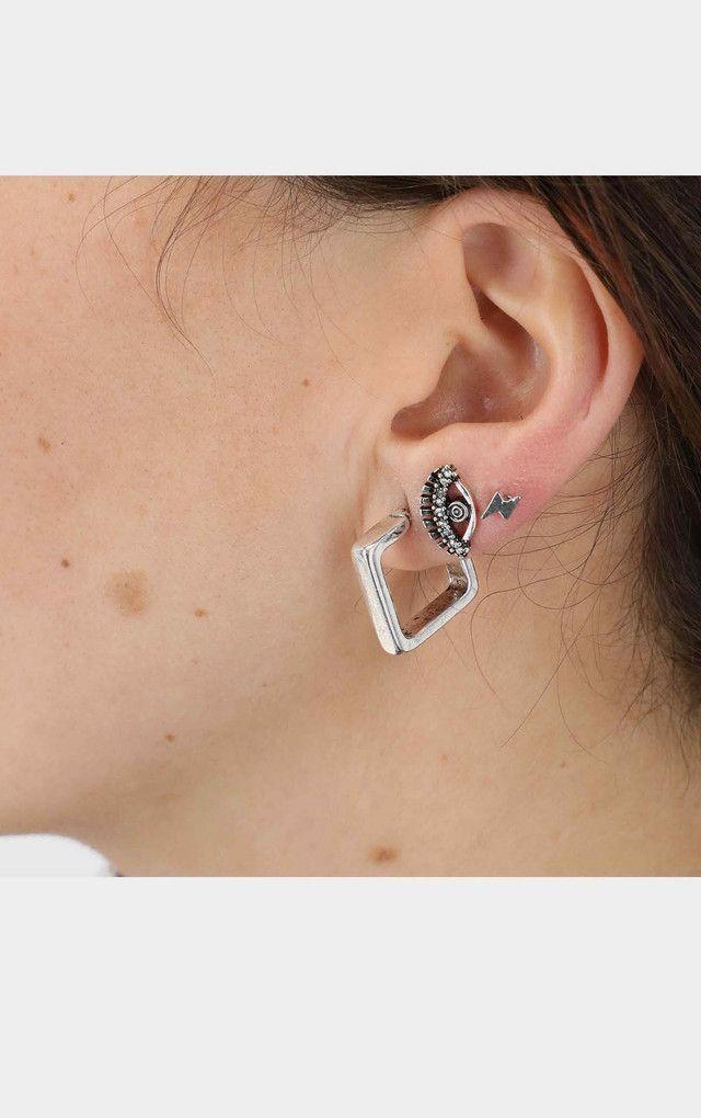 Aros Set Rock Plateados  Humana-0