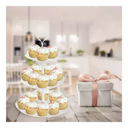 X4 Porta Cupcake Porta Torta Porta Cupcakes Torre Redondo X4-110650-3