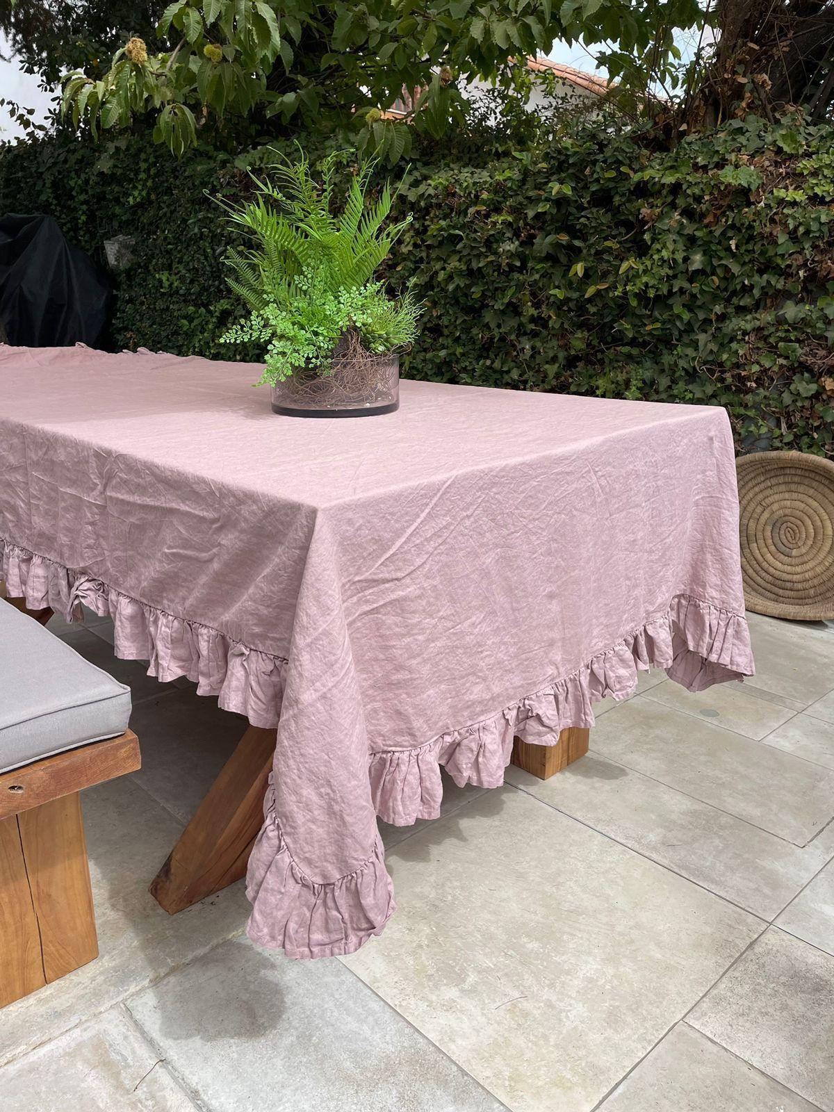 Mantel vuelos palo de rosa lino 160x260-0