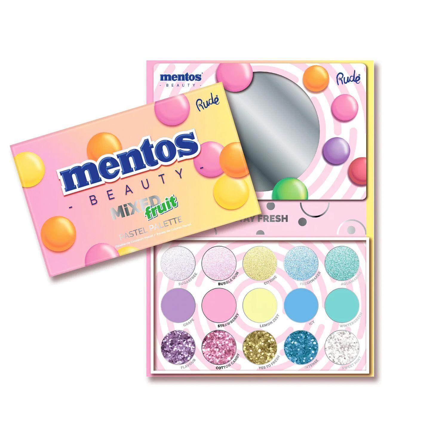 Paleta de Sombras Pastel Mixed Fruit Mentos x Rude-0