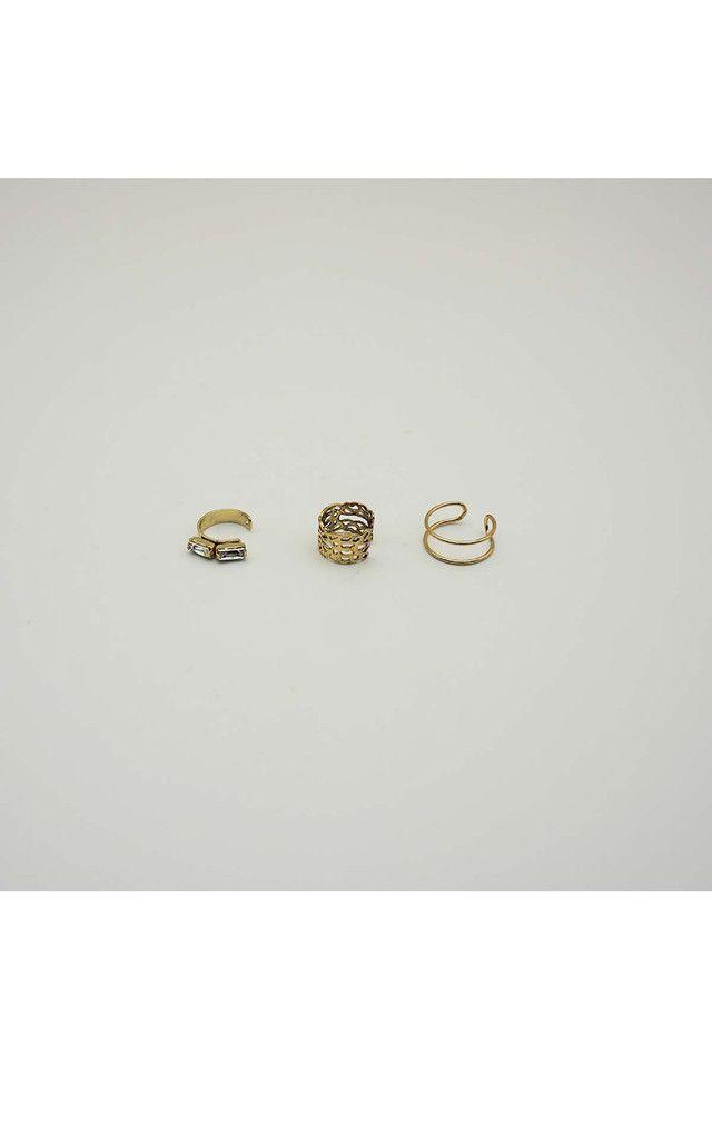 Aros Set Panal Dorados i-D-0