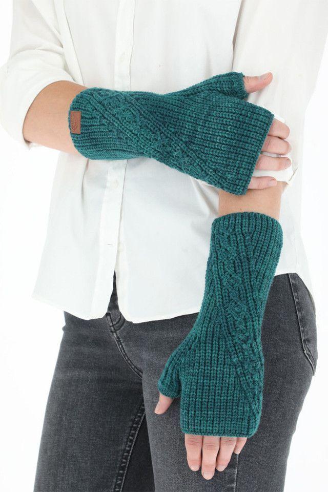 Guantes Sin Dedos Azul Humana-2