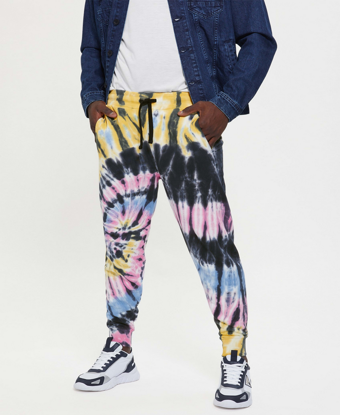 Pantalon Guess Terry Spiral Tie Dye Joggers F02X MULTICOLOR-1