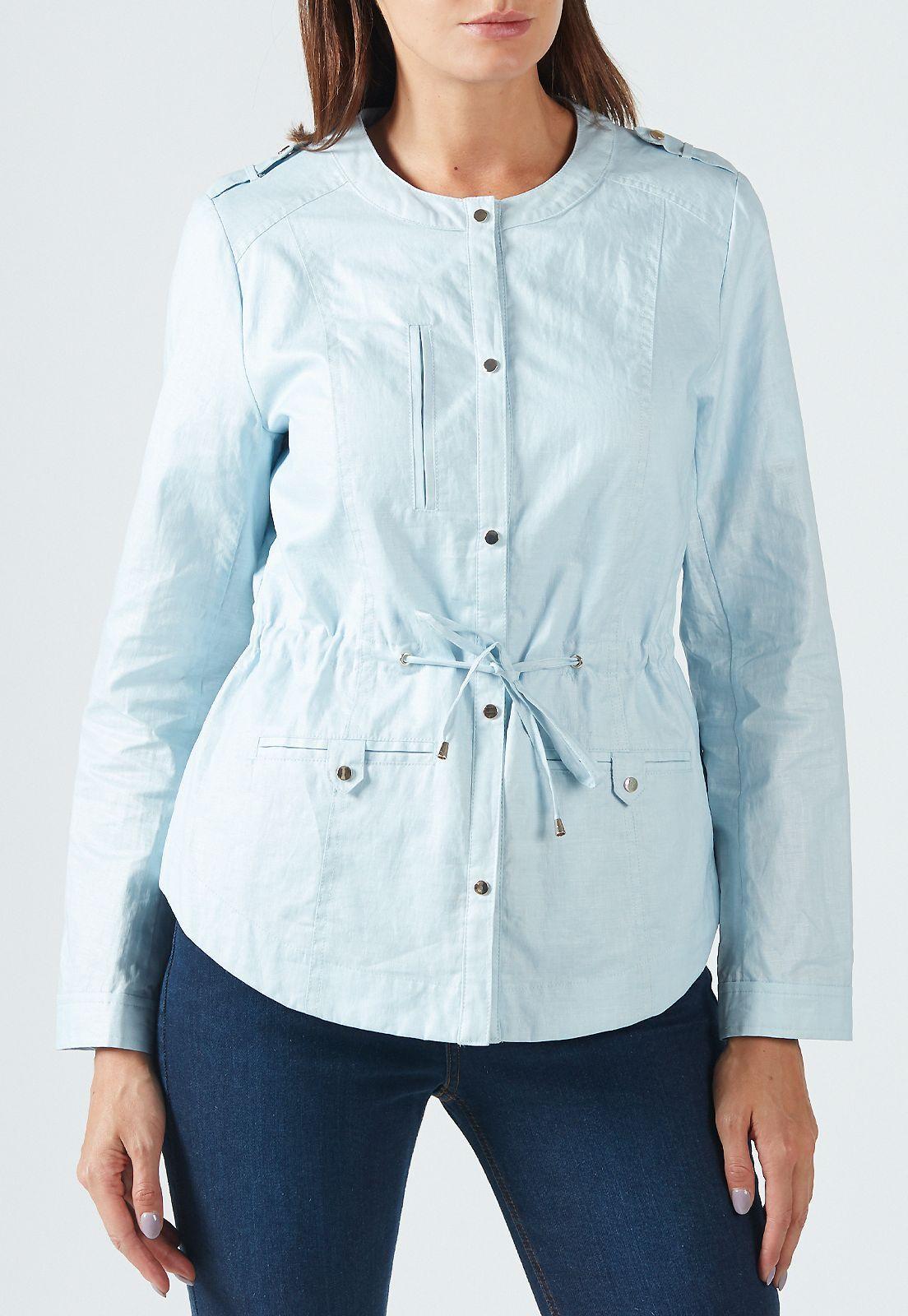Chaqueta Lino Claire Celeste -0