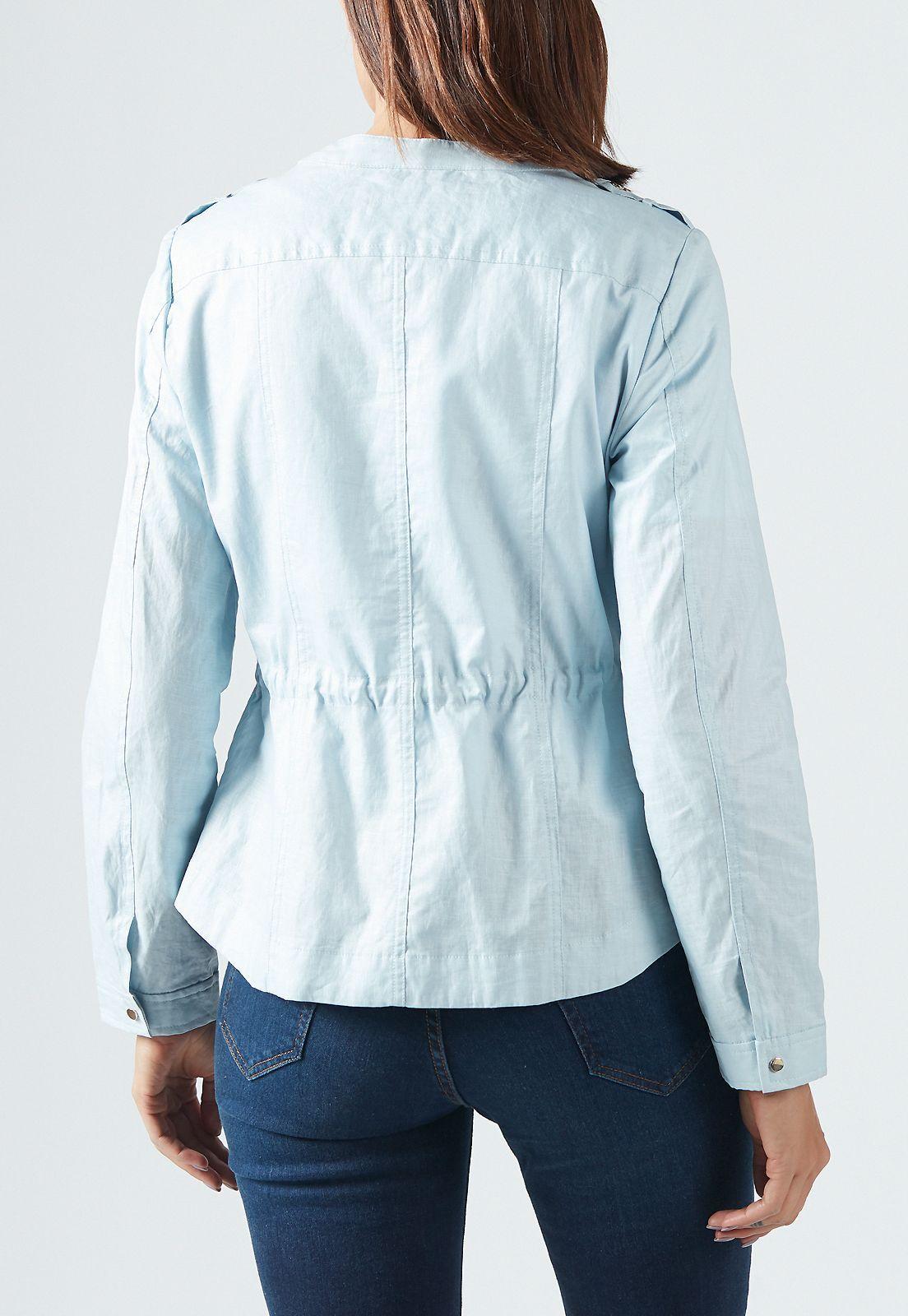Chaqueta Lino Claire Celeste -2