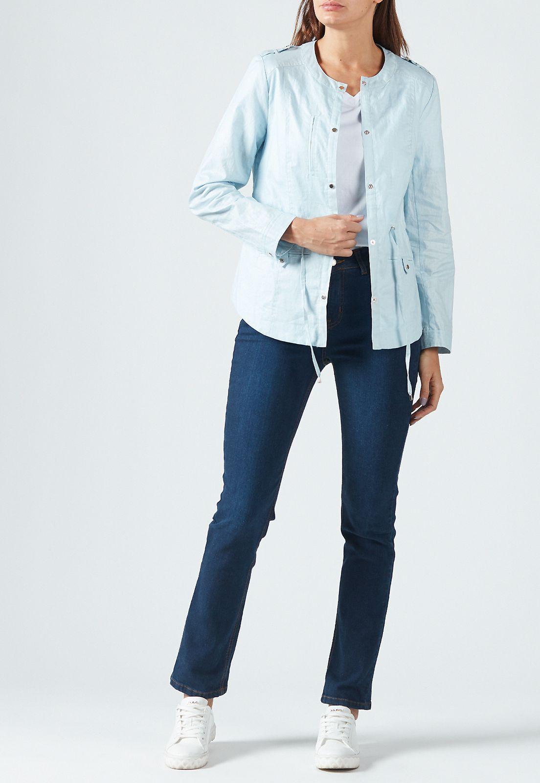 Chaqueta Lino Claire Celeste -3