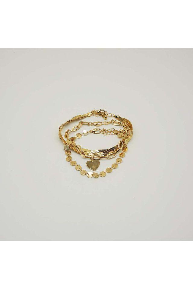 Pulsera Set Blanda Heart Dorada i-D-1