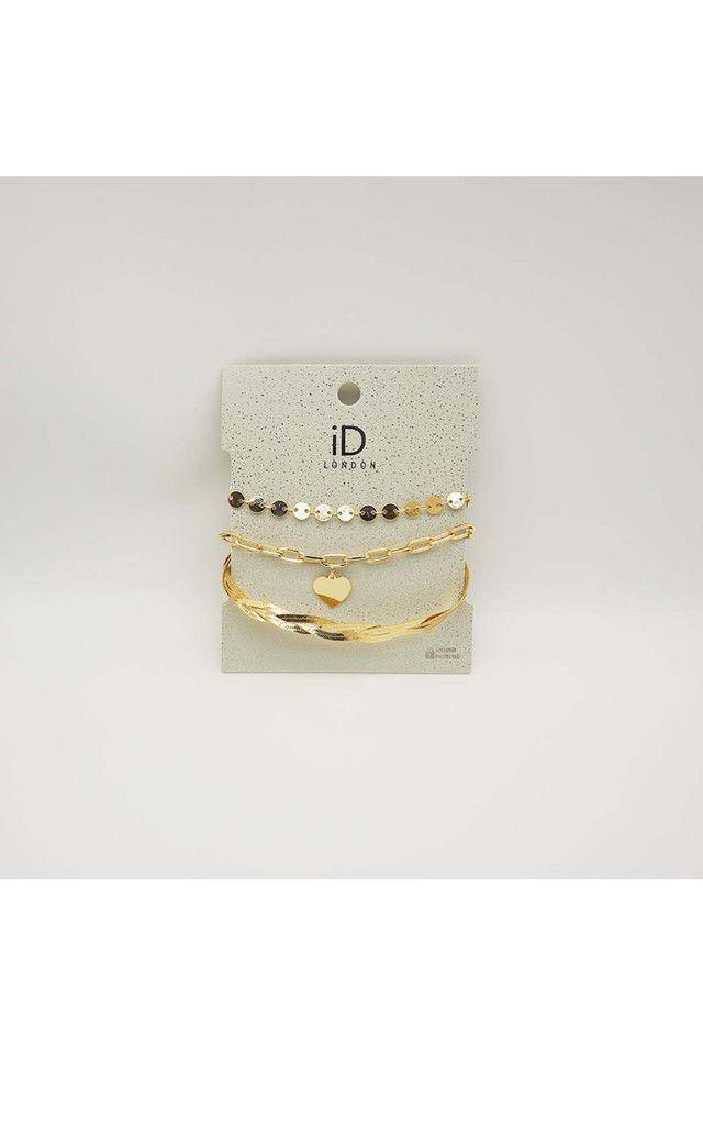 Pulsera Set Blanda Heart Dorada i-D-0