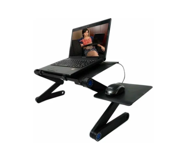 Mesa Plegable Portátil Para Notebook 2 Ventiladores-1