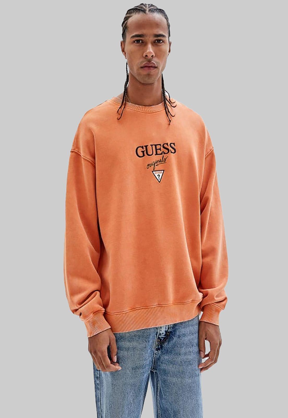 Poleron Guess Go Baker Logo Crewneck F30I NARANJO-0