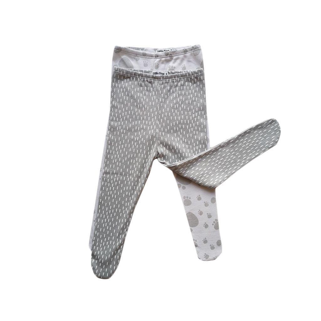 Set 2 pantys de algodón blanco gris-0
