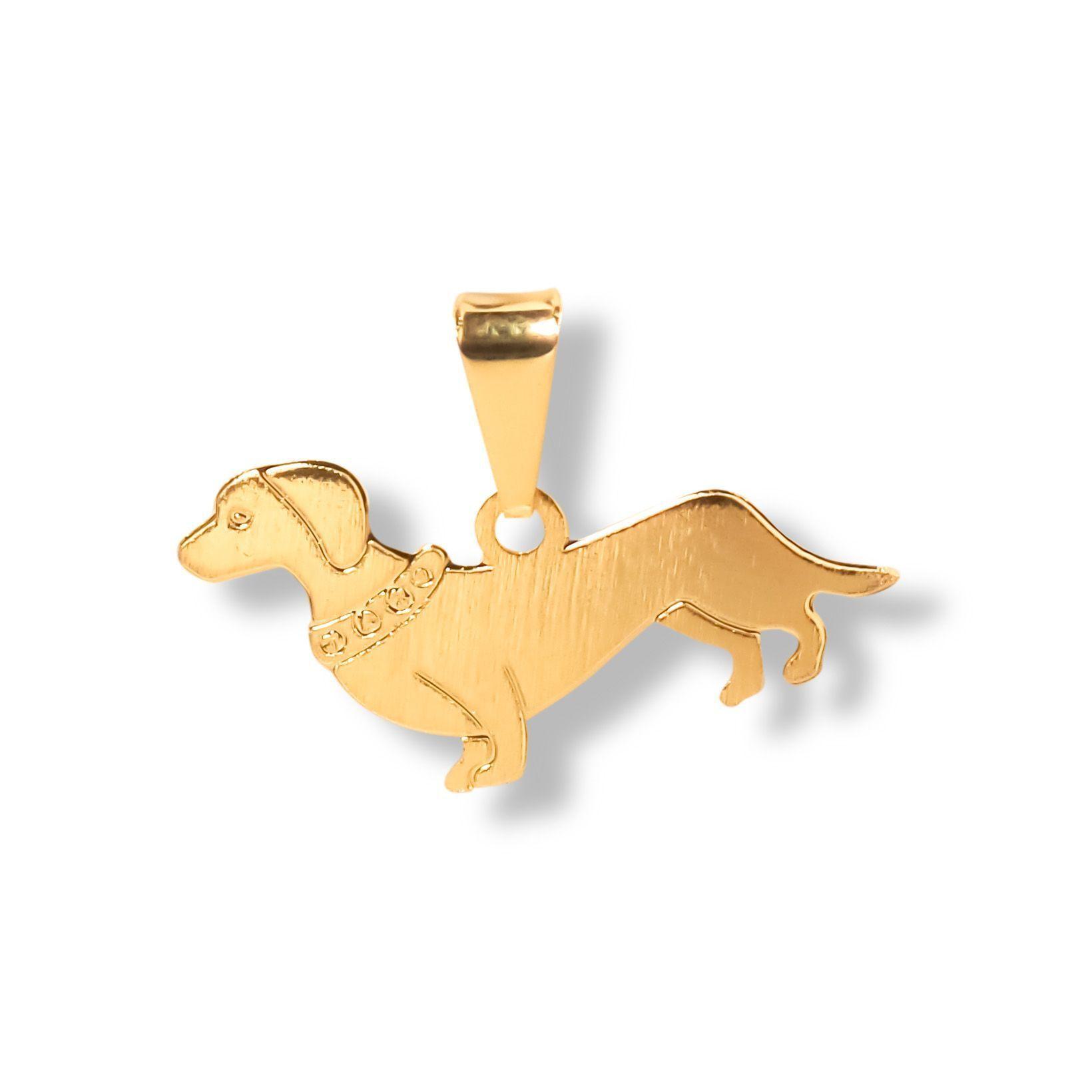 Colgante Perro Salchicha Enchapado Oro 18K-0