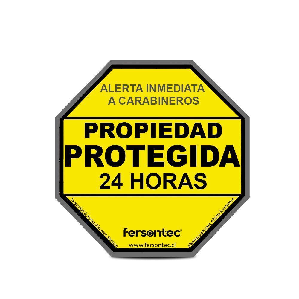 Placa Cartel Disuasivo Proteccion Alarma Casa Negocio-0