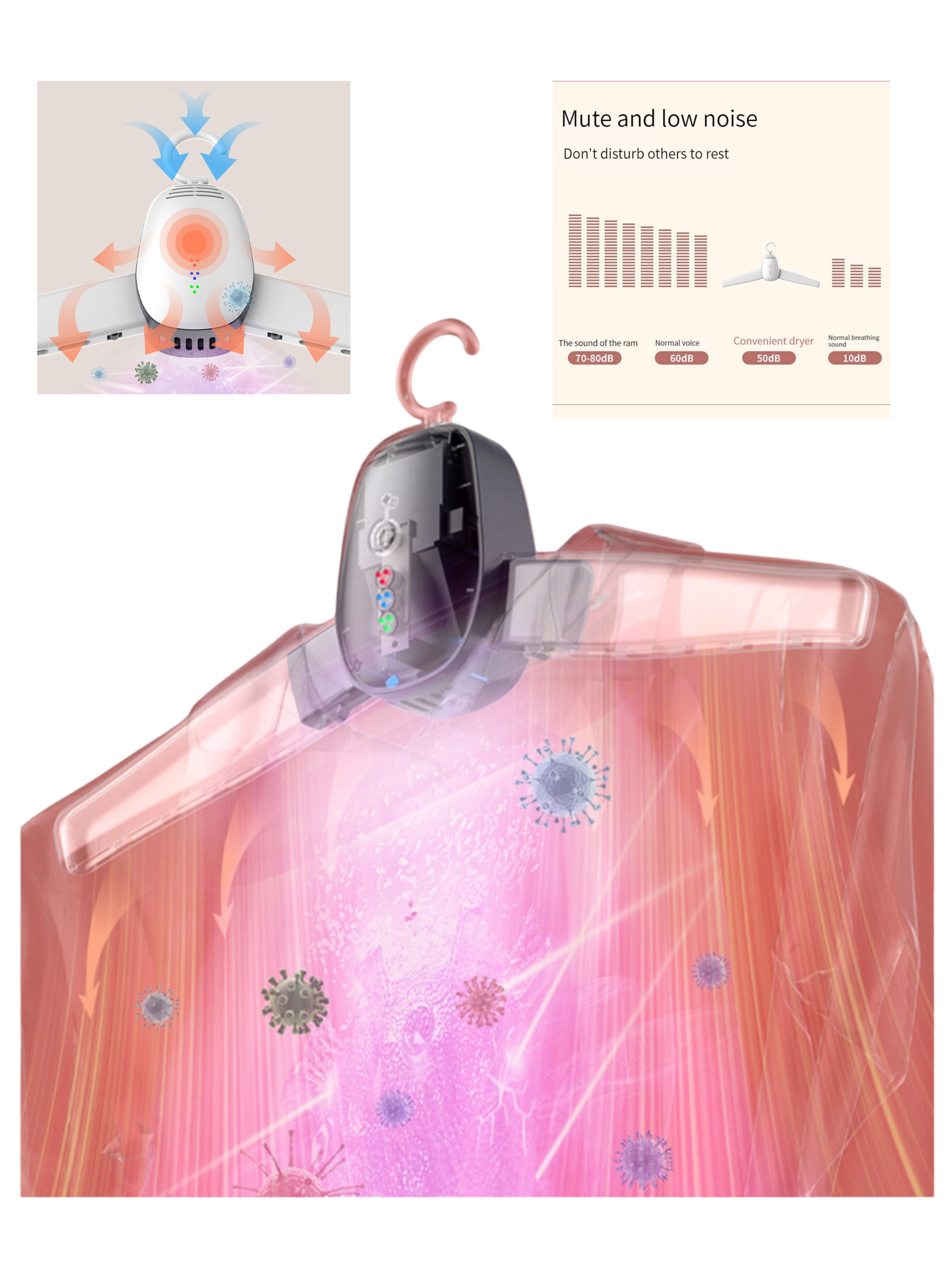 Percha colgador perchero secado electrico ar93-2